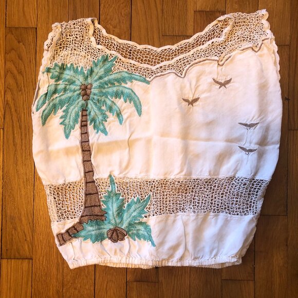 daKine Tropical Palm Tree Beach Top or Cover Up - Picture 1 of 4